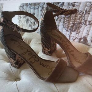 Yaro Block Heel Snakeskin